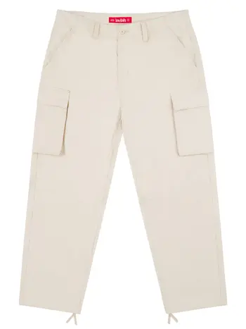LOVIAH HOMMES PARATROOPER V2 COTTON CARGO PANTS LIGHT BONE