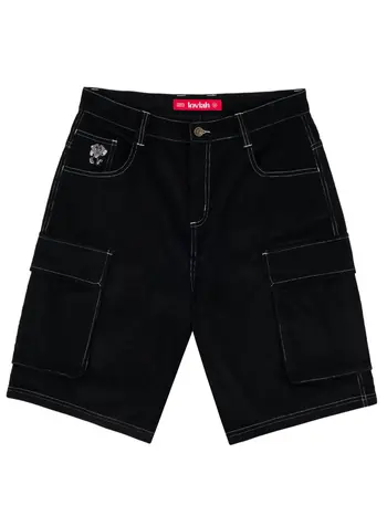 LOVIAH MEN'S TROOPER CORDUROY SHORTS JET BLACK