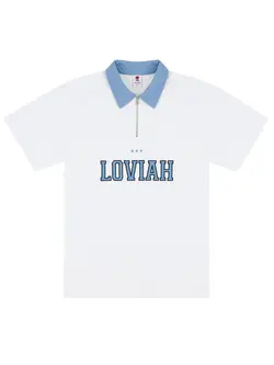 LOVIAH MEN'S POLO JEANS SHIRT WHITE