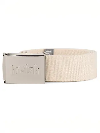 LOVIAH HOMMES CHROME WEBBING BELT CREAM