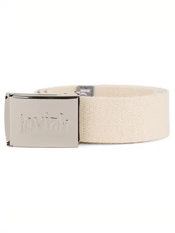 LOVIAH HOMMES CHROME WEBBING BELT CREAM