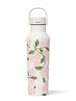 Corkcicle SPORT CANTEEN 20oz RIFLE PAPER CO. PINK HYDRANGEA