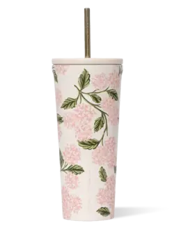 Corkcicle COLD CUP 24oz RIFLE PAPER CO. PINK HYDRANGEA