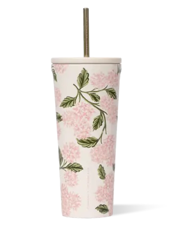 Corkcicle COLD CUP 24oz RIFLE PAPER CO. PINK HYDRANGEA