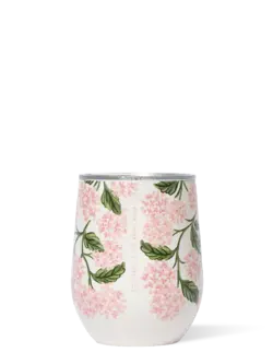 Corkcicle STEMLESS 12oz RIFLE PAPER CO. PINK HYDRANGEA