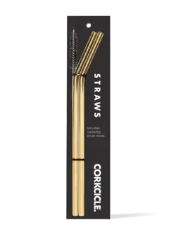Corkcicle TUMBLER 2-PACK STRAWS GOLD