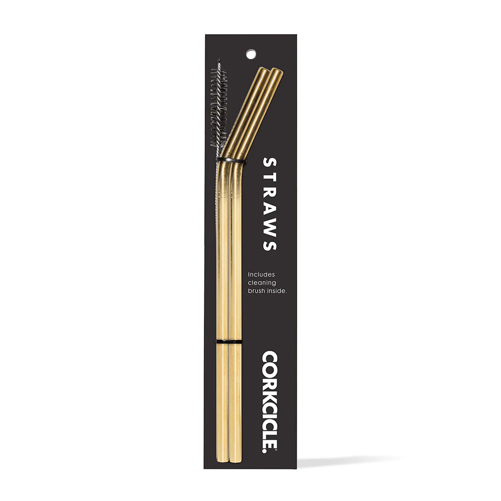 Corkcicle TUMBLER 2-PACK STRAWS GOLD