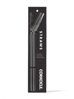 Corkcicle TUMBLER 2-PACK STRAWS GUNMETAL