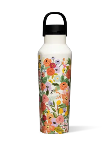 Corkcicle RIFLE PAPER CO. SPORT CANTEEN 20oz GARDEN PARTY CREAM