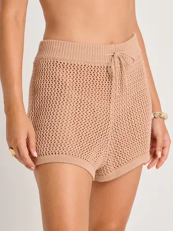 Everyday Sunday WOMEN'S COTTON CROCHET COVER UP SHORTS CORK