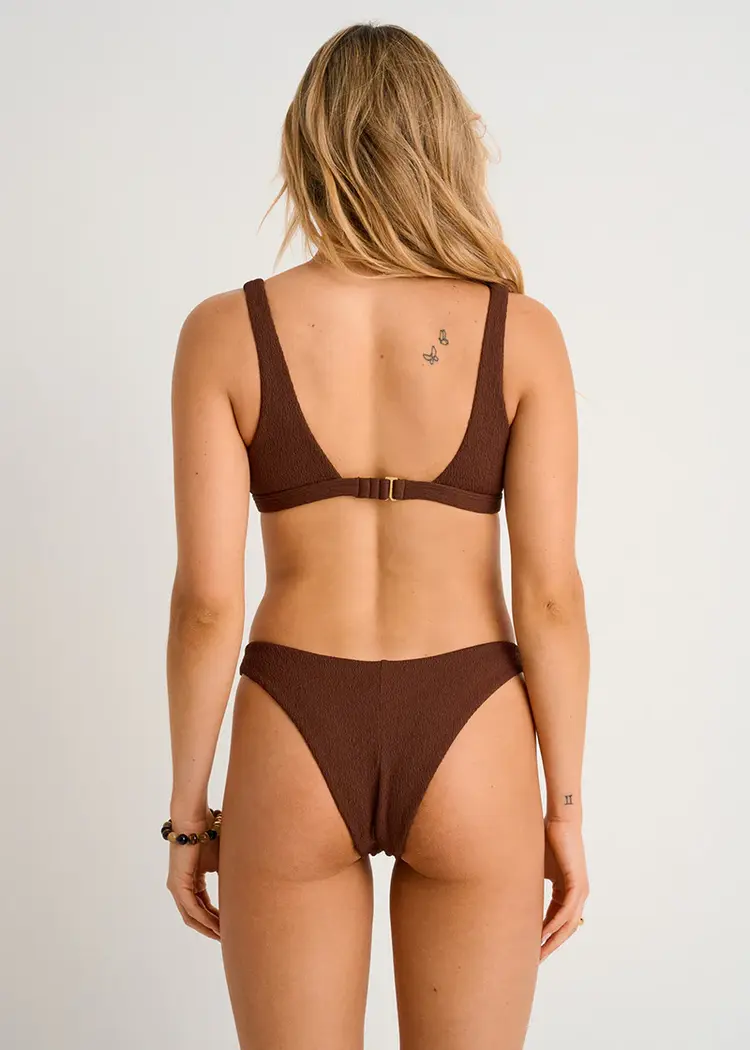 Everyday Sunday FEMMES TEXTURED HIGH-LEG CHEEKY BOTTOM