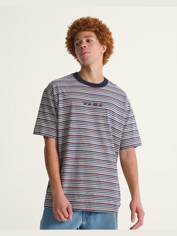 Vans MEN'S CAMERON STRIPE KNIT SHIRT PARISIAN BIGHT BLUE/CEMENT HEATHER GREY