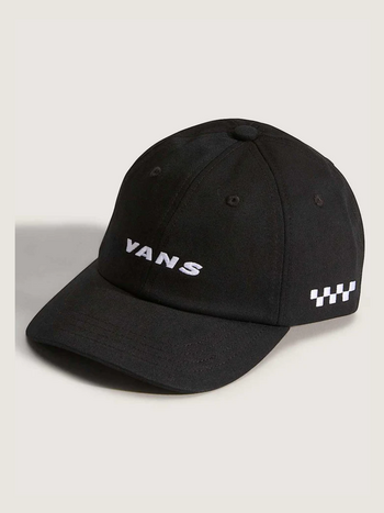Vans YOUTH CHECK SIDE CURVED BILL JOCKEY STRAPBACK HAT BLACK
