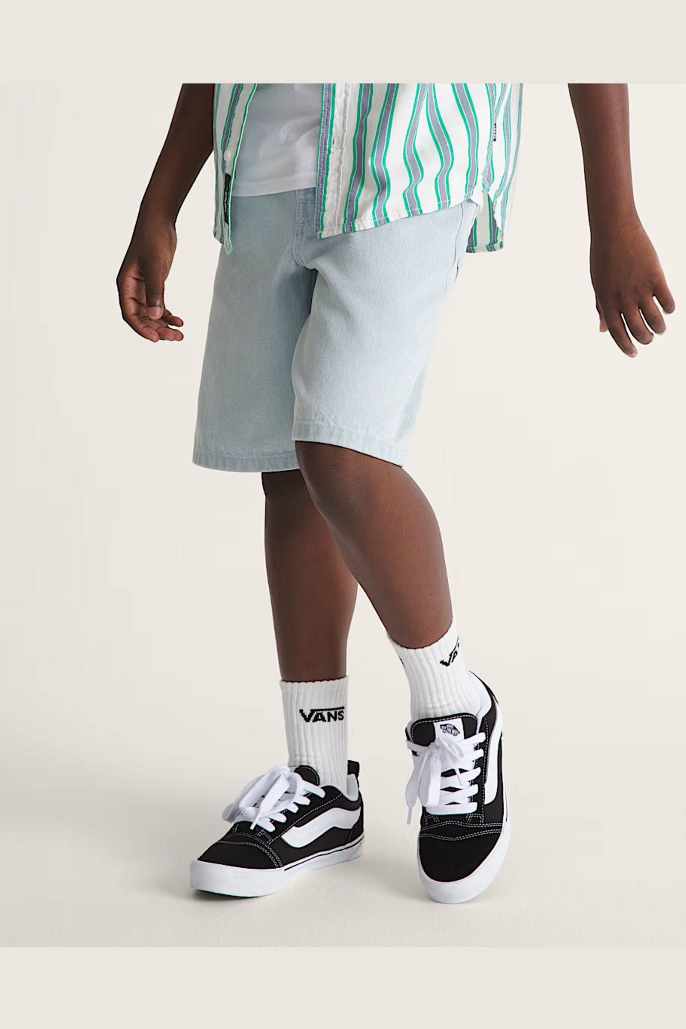 Vans YOUTH CHECK-5 BAGGY DENIM SHORTS