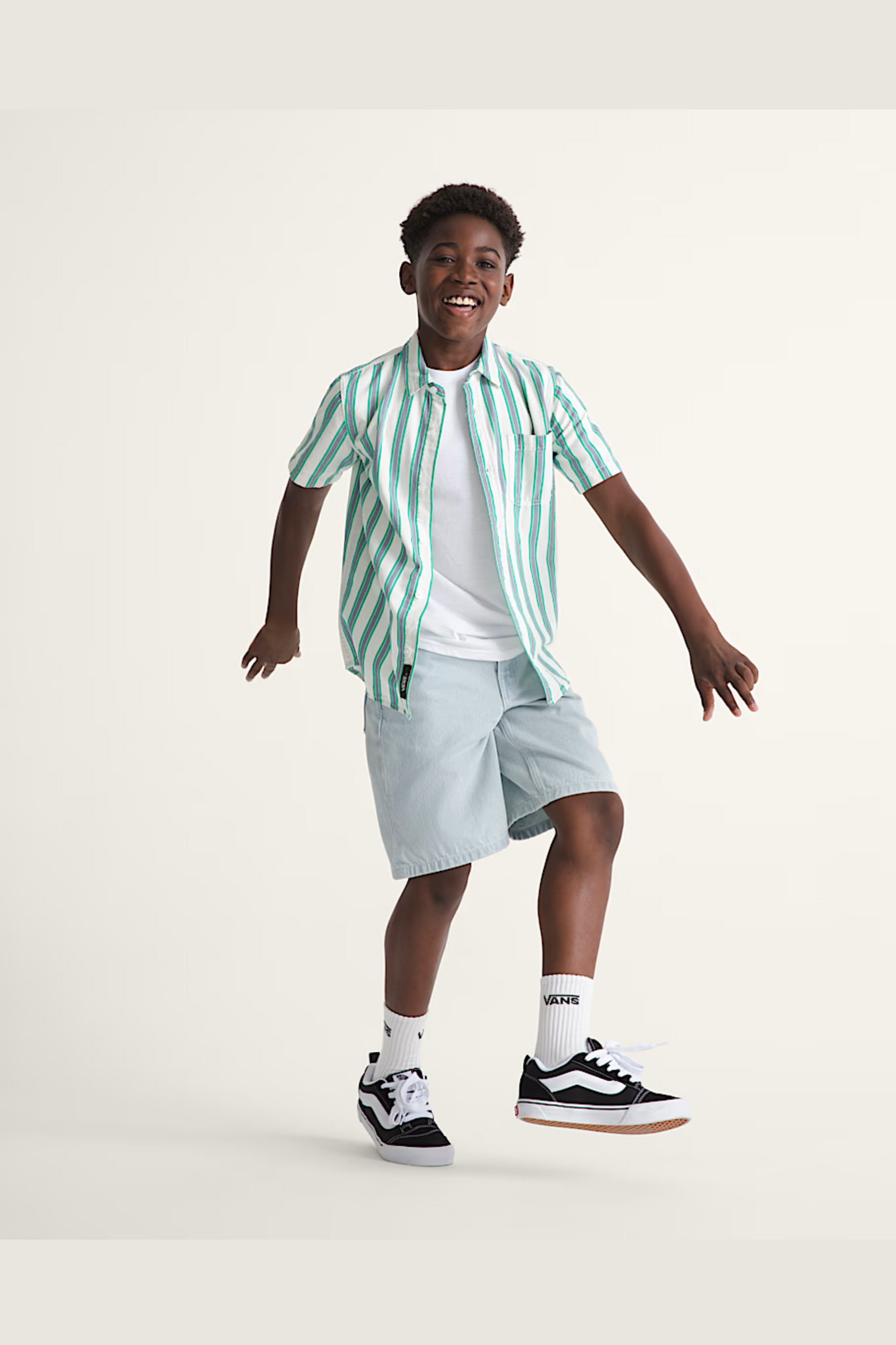 Vans YOUTH CHECK-5 BAGGY DENIM SHORTS