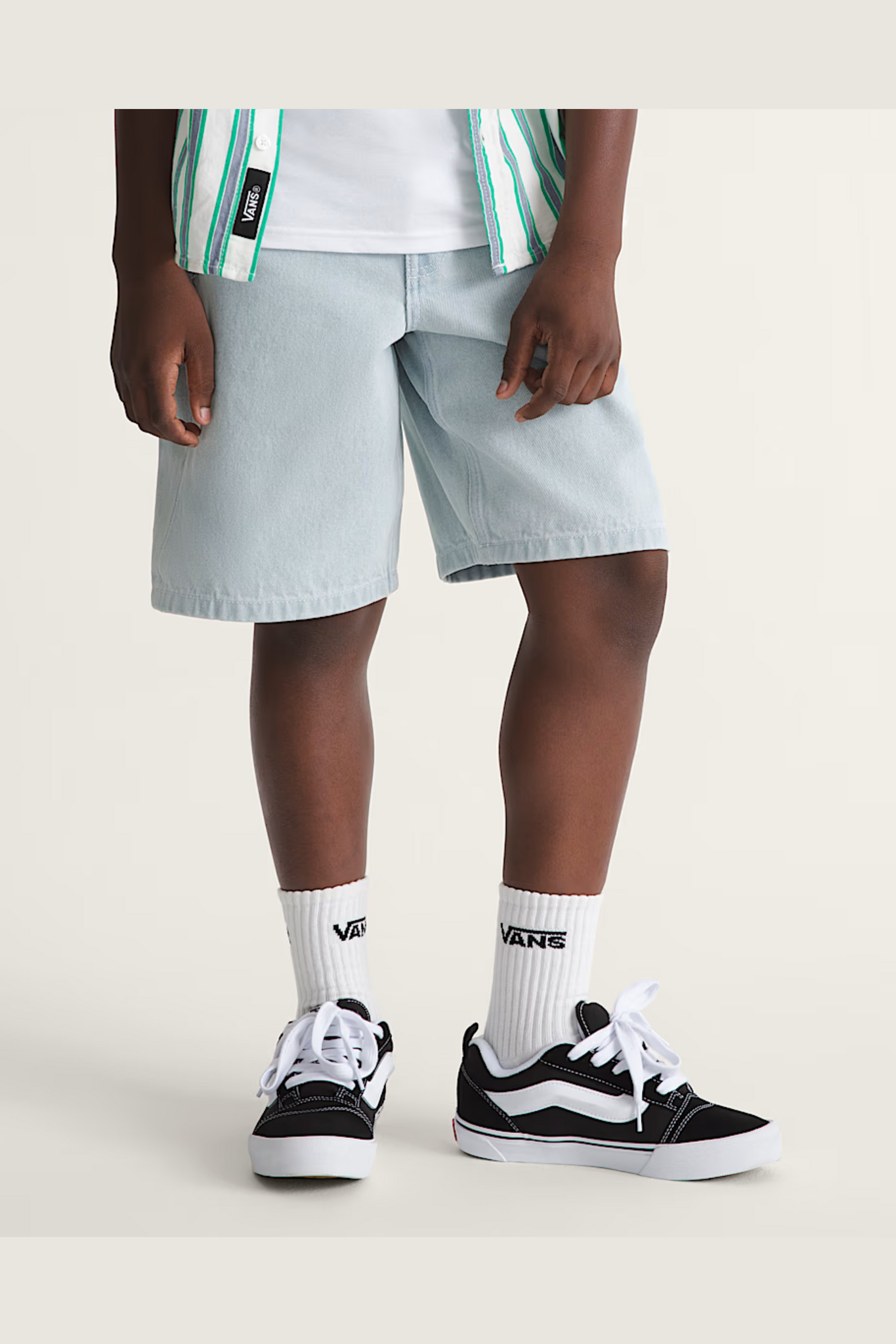 Vans YOUTH CHECK-5 BAGGY DENIM SHORTS