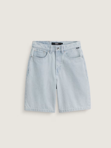 Vans JUNIOR CHECK-5 BAGGY DENIM SHORTS BLUE ICE