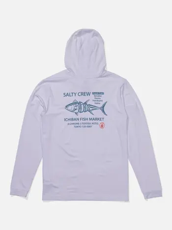 Salty crew HOMMES FISH MARKET HOOD SUNSHIRT WHITE