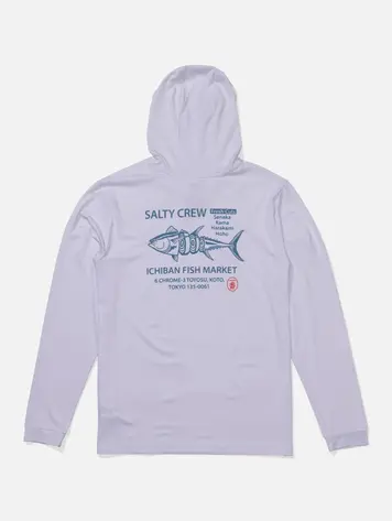 Salty crew HOMMES FISH MARKET HOOD SUNSHIRT WHITE