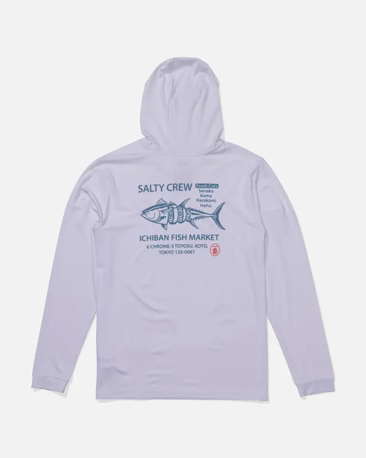 Salty crew MEN'S FISH MARKET HOOD SUNSHIRT
