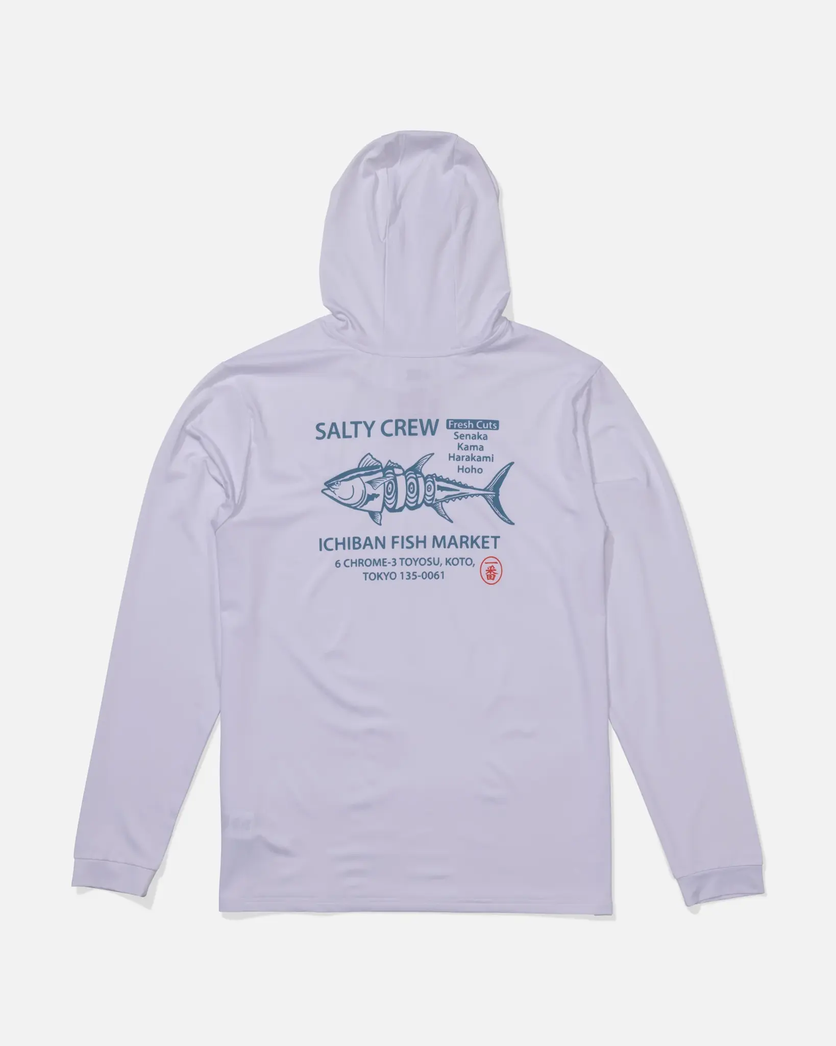 Salty crew HOMMES FISH MARKET HOOD SUNSHIRT