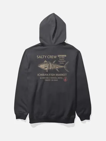 Salty crew HOMMES ICHIBAN FLEECE HOODIE BLACK