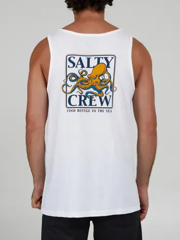 Salty crew MEN'S INK SLINGER TANK WHITE