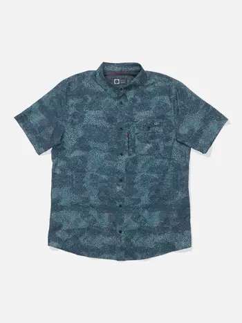 Salty crew HOMMES FLAGSHIP UV BUTTON UP DARK NAVY