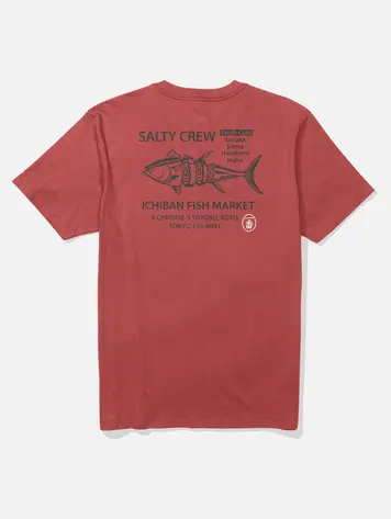 Salty crew HOMMES ICHIBAN SS TEE WASHED RED