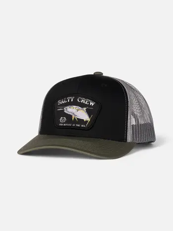 Salty crew HOMMES SURFACE RETRO TRUCKER HAT BLACK/OLIVE