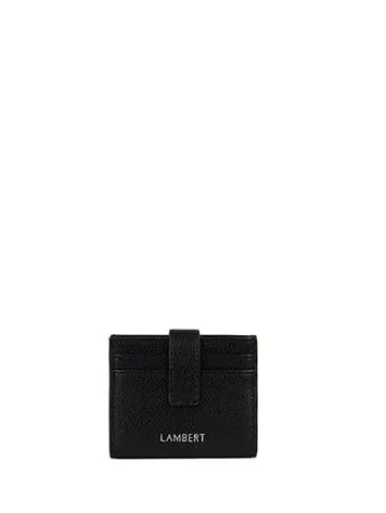 Lambert LE JENNIE PORTE-CARTES PLIABLE CUIR VEGAN NOIR