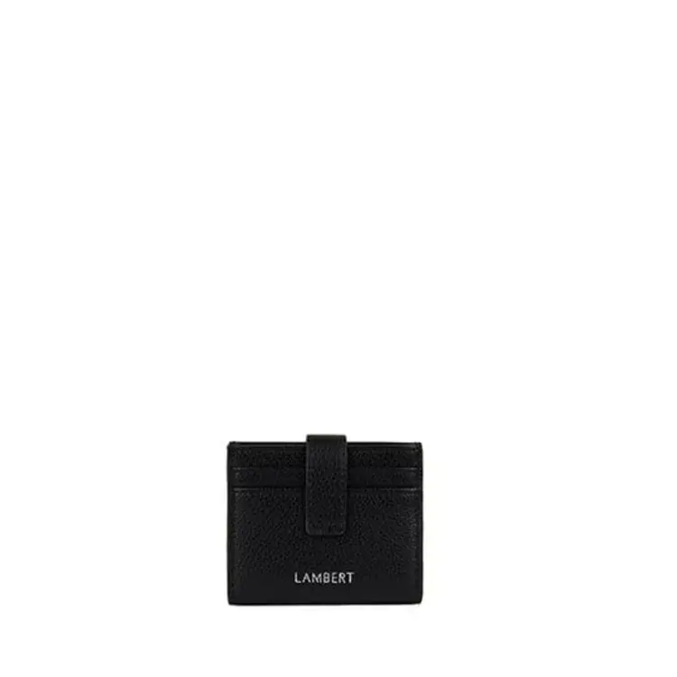 Lambert LE JENNIE PORTE-CARTES PLIABLE CUIR VEGAN NOIR