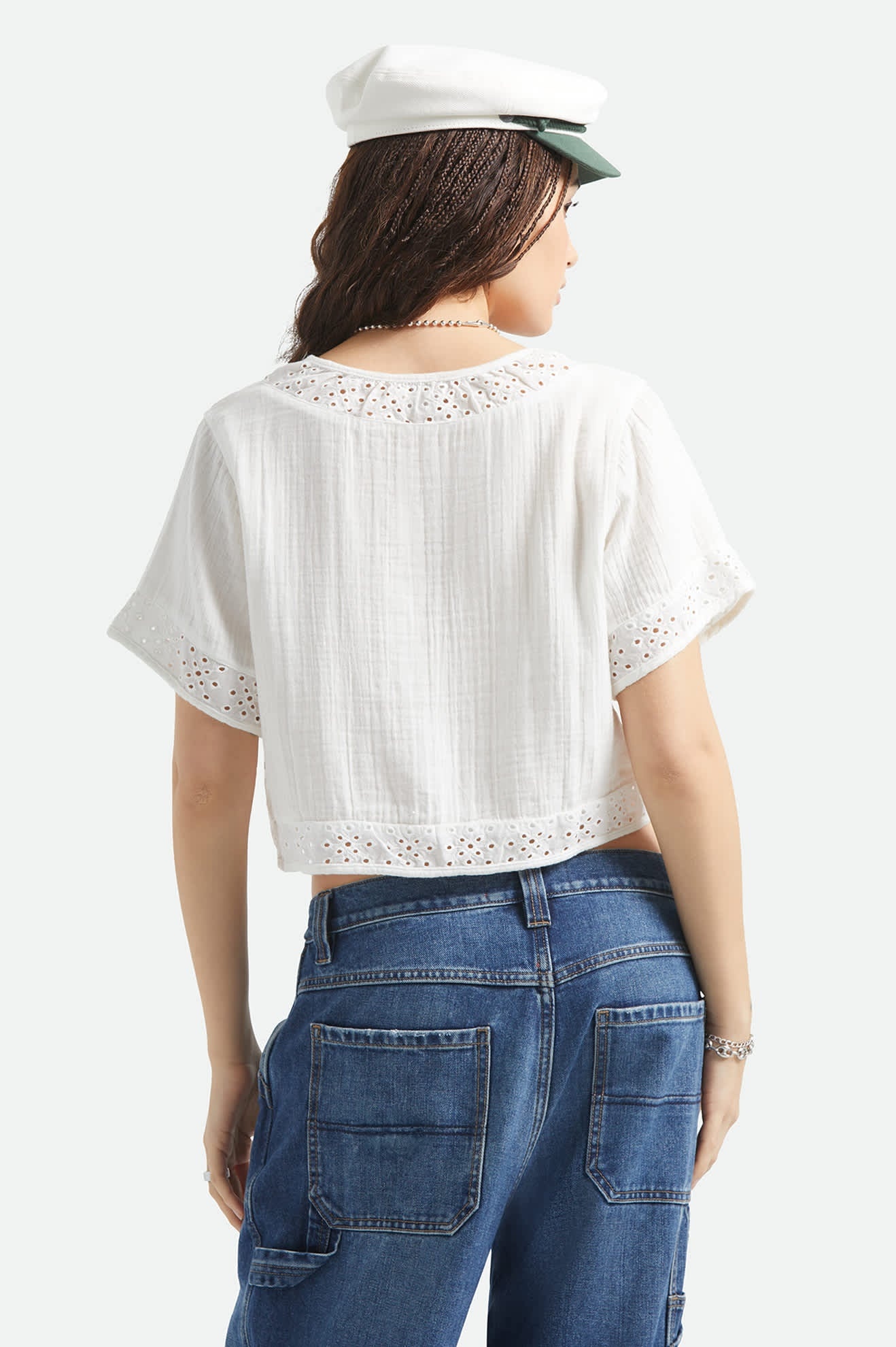 Brixton FEMMES SEASIDE EYELET TOP