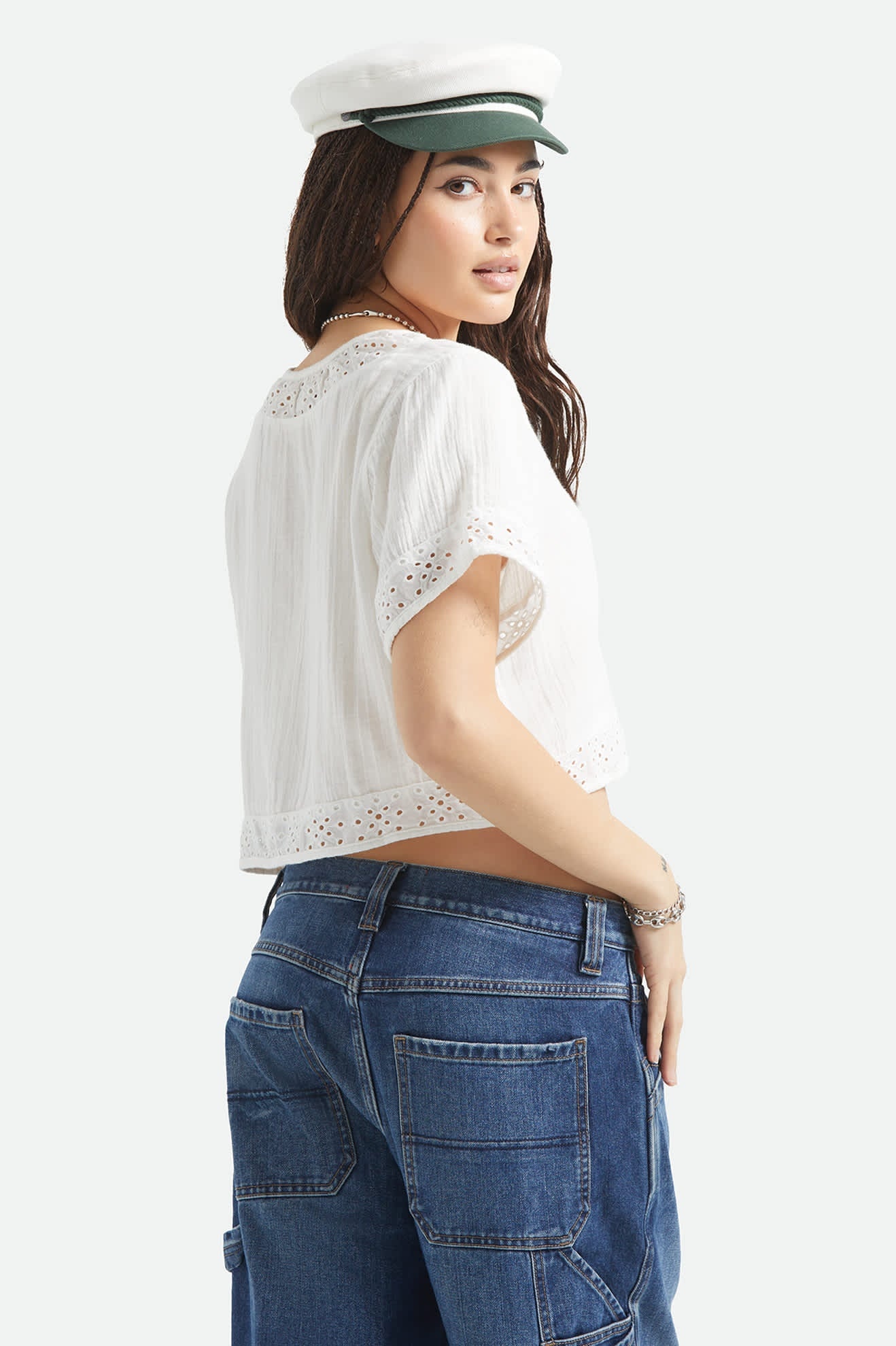 Brixton FEMMES SEASIDE EYELET TOP