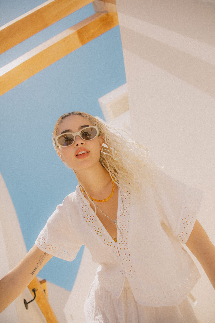 Brixton FEMMES SEASIDE EYELET TOP