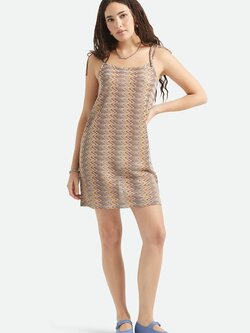 Brixton WOMEN'S THE CABANA MESH TUNIC DRESS MULTI COLOR ZIGZAG