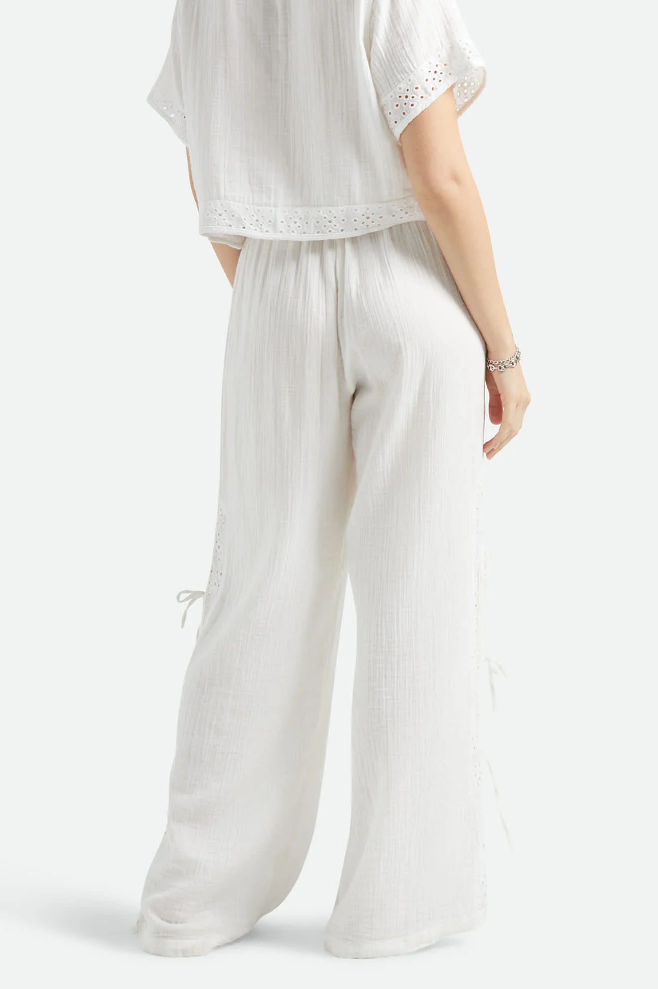 Brixton FEMMES SEASIDE EYELET WIDE LEG PANT