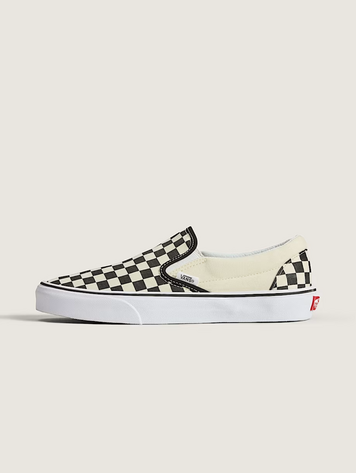 Vans CLASSIC SLIP-ON BLACK&WHITE CHECKERBOARD/WHITE