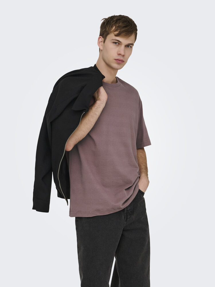 Only & Sons MEN'S BANE RLX SS STRUCT STRIPE TEE