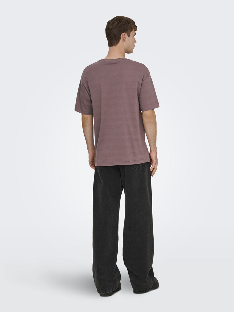 Only & Sons MEN'S BANE RLX SS STRUCT STRIPE TEE