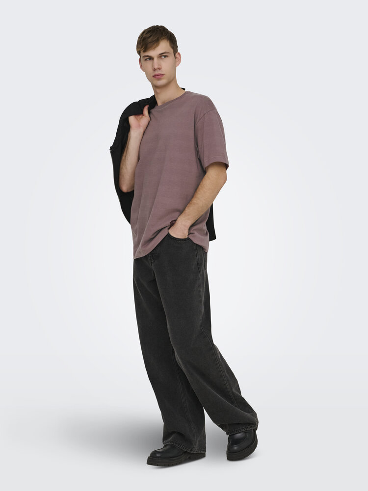 Only & Sons MEN'S BANE RLX SS STRUCT STRIPE TEE
