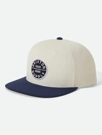 Brixton MEN'S OATH III SNAPBACK OFF WHITE/MIDNIGHT BLUE