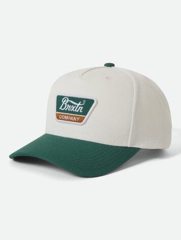 Brixton MEN'S LINWOOD NETPLUS SNAPBACK OFF WHITE/PRIMAL GREEN