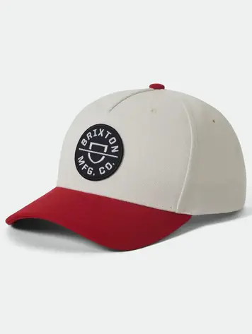 Brixton MEN'S CREST C MP SNAPBACK OFF WHITE/ADRENALINE RUSH