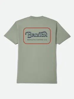 Brixton MEN'S GRADE S/S T-SHIRT DESERT GREEN/DARK NAVY/AMBER TERRAIN