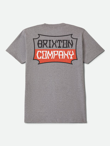 Brixton HOMMES PILLAR S/S T-SHIRT HEATHER GREY