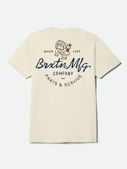 Brixton HOMMES TOLMAN S/S T-SHIRT CREAM