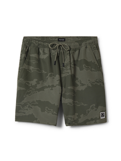 Brixton HOMMES JOURNEY ACTIVE SHORT OLIVE TIGER CAMO