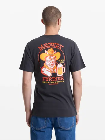 Volcom HOMMES CATASTROPHY SHORT SLEEVE TEE WASHED BLACK HEATHER