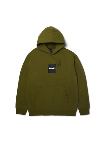HUF HOMMES BOX LOGO PULLOVER HOODIE OLIVE/BLACK